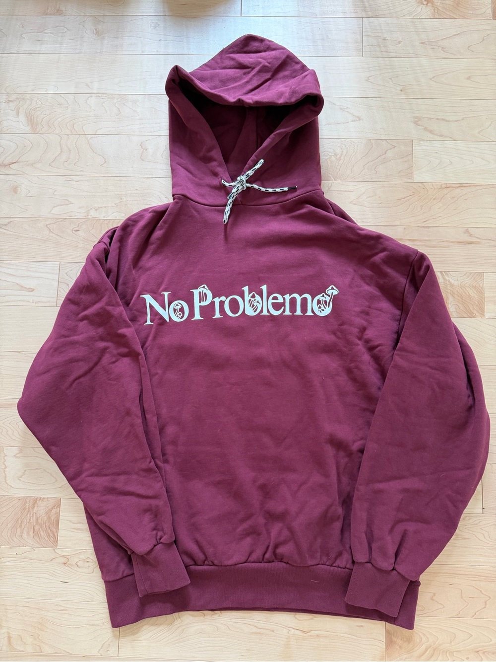 No Problem Maroon Hoodie size XL